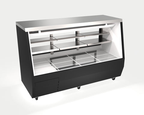 Enhanced Refrigeration EDDDC-84-HC Enhanced Deli Case Double Duty 84" Black