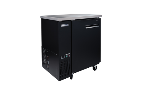 Enhanced Refrigeration EBB-24-36F-HC Enhanced Back Bar Cooler, 36" W x 24" D, Black, 1 Solid Door