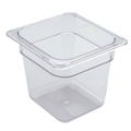 EFP66C Cresco Resco Food Pan 1/6-6" Deep, Clear-Enhanced Smallwares