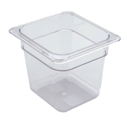 EFP66C Cresco Resco Food Pan 1/6-6" Deep, Clear-Enhanced Smallwares