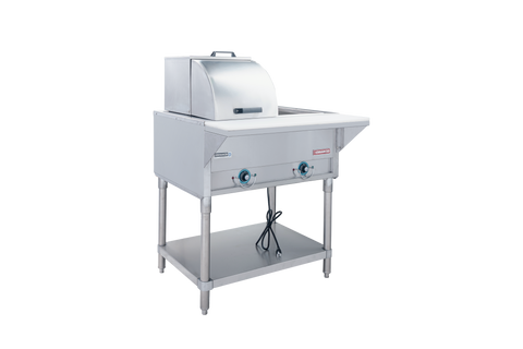 Enhanced SS & Equipment E-STRTC-142112 Steam Table Roll Top Cover 14"x21.5"x11-3/4"H, 18GA 304 Stainless Steel