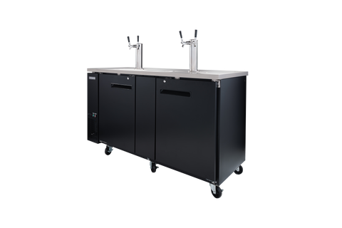 Enhanced Refrigeration EDD-3-HC Enhanced Draft Beer Dispenser Refrigerator, 2-Towers, Black Exterior