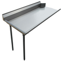 E-CDT-24L Enhanced Clean Dish Table, Galvanized Leg and Socket Left Side-Enhanced SS & Equipment