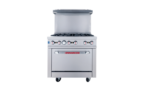 Enhanced Gas Equipment ER-6 Enhanced 36" 6-Burner Gas Range with Oven
