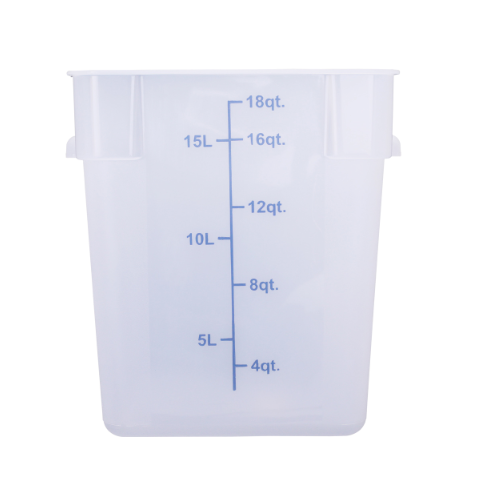 ESC18T Cresco Resco Food Storage Container, 18 Qt., Square, Translucent-Enhanced Smallwares