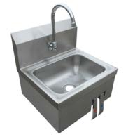 Enhanced SS & Equipment E-PHS-151715DKV Wall Mount Stainless Steel Hand Sink with Double Knee Valve