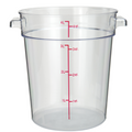 ERC4C Cresco Resco Round Food Container 4 qt, Clear-Enhanced Smallwares