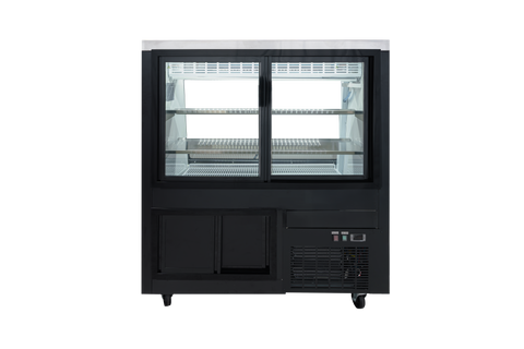 Enhanced Refrigeration EDDDC-50-HC Deli Case Double Duty 50" Black Refrigerated Display Case