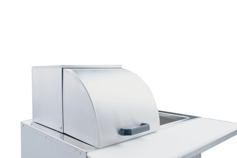Enhanced SS & Equipment E-STRTC-142112 Steam Table Roll Top Cover 14"x21.5"x11-3/4"H, 18GA 304 Stainless Steel