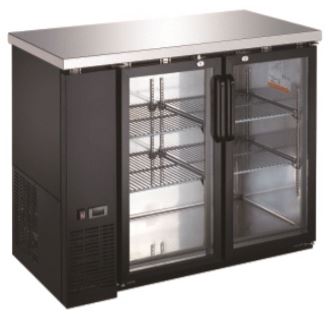 EBB-24-48G-HC Enhanced Back Bar Cooler 48\" 2-Glass doors-Enhanced Refrigeration