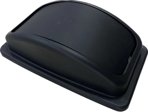 24BLID Enhanced Swing lid for Slim trash can, black-Enhanced SS & Equipment