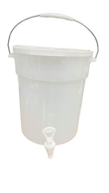 176RBD6WH Enhanced Beverage Dispenser, 6 gallon with handle, spigot and lid, translucent