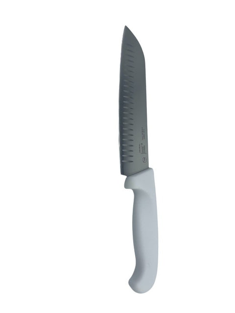 Cresco Resco KWSANTOKU7 7" Santoku Knife with White Handle