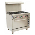 ER-6-C Enhanced RANGE, 6 BURNER with Convection Oven-Enhanced Gas Equipment