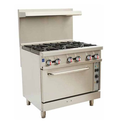 ER-6-C Enhanced RANGE, 6 BURNER with Convection Oven-Enhanced Gas Equipment