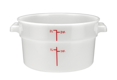 ERC2T Cresco Resco Round Food Container 2 qt, Translucent-Enhanced Smallwares