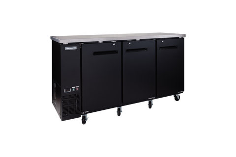 Enhanced Refrigeration EBB-24-72F-HC Enhanced 72" Back Bar Cooler, 3 Solid Doors