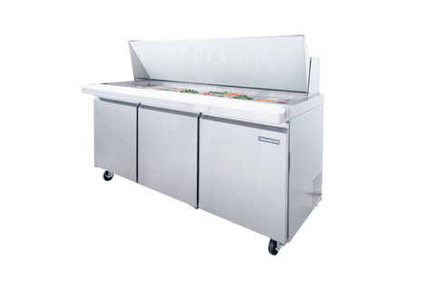 Enhanced Refrigeration ESPM-72-30-HC Enhanced 72" Mega Top Refrigerated Sandwich/Salad Prep Table