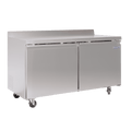 6" Worktop Refrigerator, two solid doors-Enhanced Refrigeration