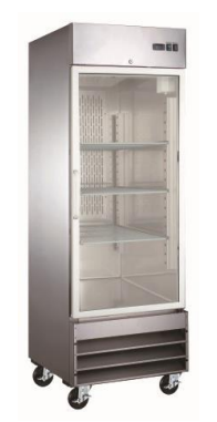 ERS-23RG-HC Enhanced Reach-In Refrigerator SS exterior 1 glass door