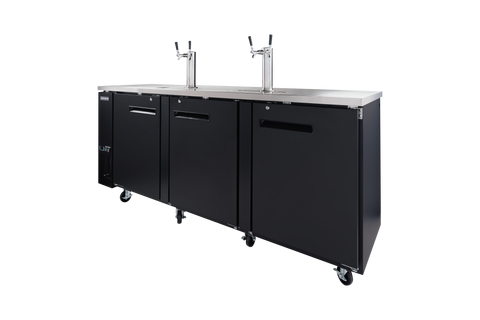 Enhanced Refrigeration EDD-4-HC Draft Beer Dispenser Refrigerator, 2-Towers, Black Exterior