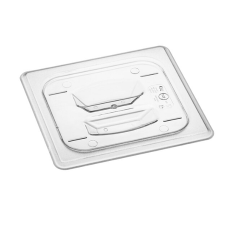 EFPL60C Cresco Resco 1/6 Size Polycarbonate Lid Solid, Clear-Enhanced Smallwares