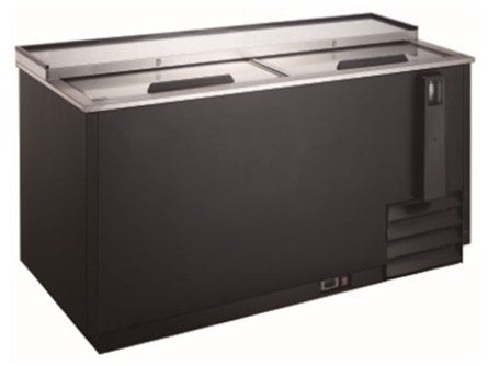 Enhanced Refrigeration EBC-65-HC Enhanced Bottle Cooler Refrigerator, 65" Wide, Black, 2-Slide Top Doors
