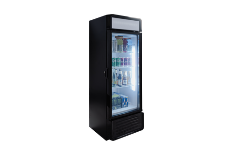 Enhanced Freezers XLS-215W Enhanced Upright Glass Door Merchandiser, 6.9 Cu. Ft., Black Exterior