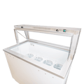 EDC-46-HC Enhanced 46" Dipping Cabinet with Sneeze Guard, White-Enhanced Refrigeration