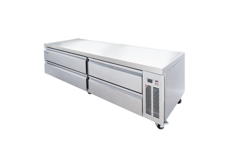 Enhanced Refrigeration ECB-84-HC Enhanced Chef Base Refrigerator, 84" Wide, 4-Drawer