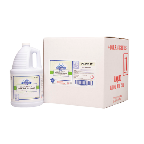 Performance Plus PP-28137 Deluxe Manual Green Dish Detergent, 1 Gallon (4/Case)