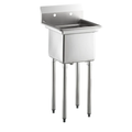 E-S1C151512-318 Enhanced 1-Tub Sink 15" x 15" with No Drainboards-Enhanced Stainless Steel