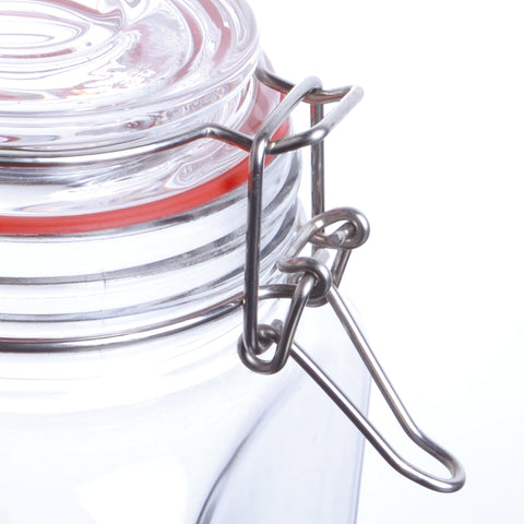 CW-41200F Enhanced 40 Oz. Glass Storage Jar with Lock Seal - EA