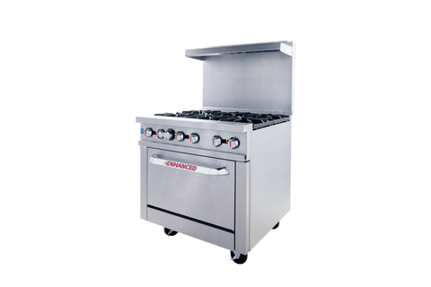 Enhanced Gas Equipment ER-6 Enhanced 36" 6-Burner Gas Range with Oven
