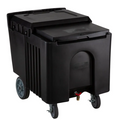 EMIB-125 Enhanced Mobile Ice Bin, 125lbs., Black-Enhanced Smallwares