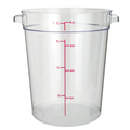 ERC8C Cresco Resco Round Food Container 8 qt, Clear-Enhanced Smallwares