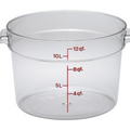 ERC12C Cresco Resco Round Food Container 12 qt, Clear-Enhanced Smallwares