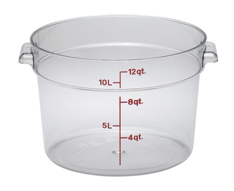 ERC12C Cresco Resco Round Food Container 12 qt, Clear-Enhanced Smallwares