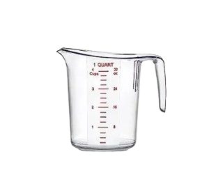EMC-4C Cresco Resco Measuring Cup, 4 Cup, 1 Liter ,1000 ml, Clear-Enhanced Smallwares