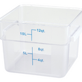 ESC12C Cresco Resco Food Storage Container, 12 Qt., Square, Clear-Enhanced Smallwares