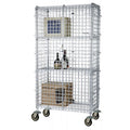 E-CWSC-2460 Enhanced Security Cage H Kit, Chrome-Enhanced Wire Shelving