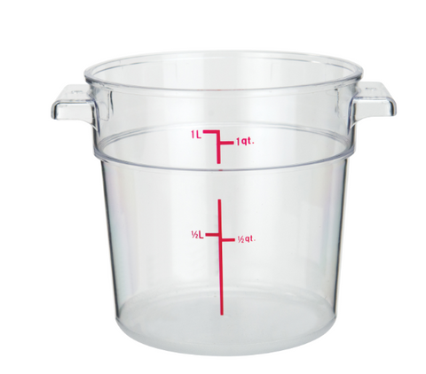ERC1C Enhanced Round food container 1 qt, clear