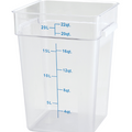 ESC22C Cresco Resco Food Storage Container, 22 Qt., Square, Clear-Enhanced Smallwares