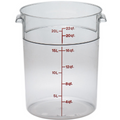 ERC22C Cresco Resco Round Food Container 22 qt, Clear-Enhanced Smallwares