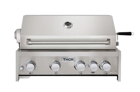 MK04SS304 Thor Kitchen. 32 Inch 4-Burner Gas BBQ Grill with Rotisserie-Thor Kitchen