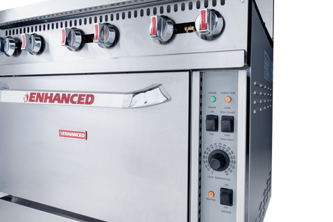 Enhanced Gas Equipment ER-6-C Enhanced Range - 6-Burner Natural Gas Commercial Range with Convection Oven