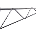 E-CBR-14SDWM Enhanced 14" Single Wall Mount Braket, Chrome-Enhanced Wire Shelving