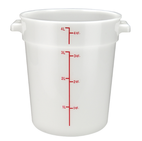 ERC4T Cresco Resco Round Food Container 4 qt, Translucent-Enhanced Smallwares