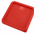 ESCL68R Cresco Resco Square Lid For 6 & 8 qt Container, Red-Enhanced Smallwares