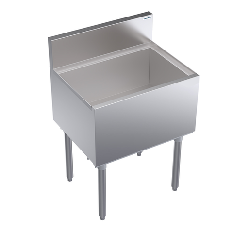 Enhanced SS & Equipment E-IB183612-7CPT 36" Under Bar Ice Bin with 3" Backsplash and 7-Circuit Cold Plate